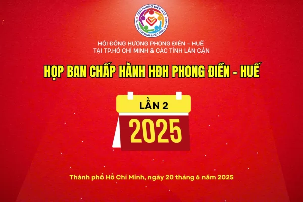 Ban Chấp hành HĐH Phong Điền họp tổng kết sự kiện 8/6 và triển khai Giải bóng đá Minh Mẫn Cúp 2025