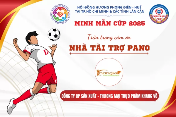 Nhà tài trợ pano - Công ty Cổ phần Sản Xuất – Thương Mại Thực Phẩm Khang Võ